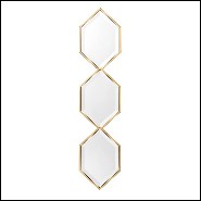 Miroir 24 - Saronno Gold - Laiton vieilli - Pacific Compagnie.