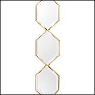 Miroir 24 - Saronno Gold - Forme ovale - Pacific Compagnie.