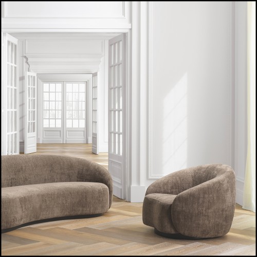 Chaise Pivotante 24 - Amore - Base bois noir - Pacific Compagnie.