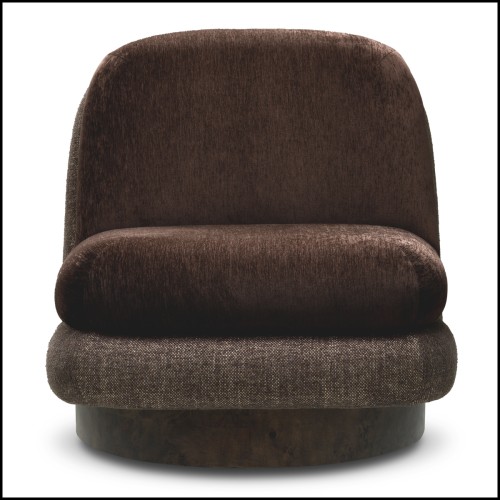 Chaise Pivotante 24 - Galiano - Base bois noir - Pacific Compagnie.