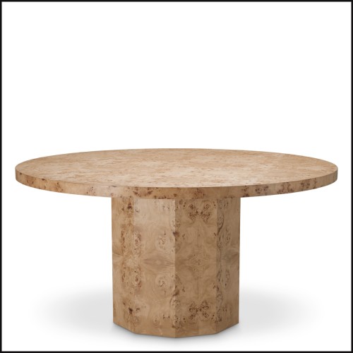 Table de repas 24 - Kingsgrove - Placage en loupe de peuplier - Pacific Compagnie.
