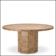Table de repas 24 - Kingsgrove - Placage en loupe de peuplier - Pacific Compagnie.