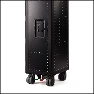 Chariot 159 - Black Rivet - Meuble bar noir rivet design - Pacific Compagnie.