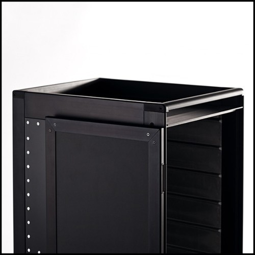 Chariot 159 - Black Rivet - Chariot bar luxe noir - Pacific Compagnie.