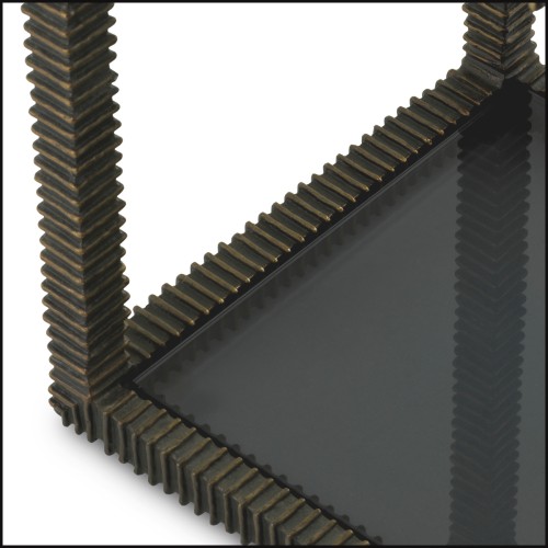 24 - Bethesda - Side Table Bethesda Smoked glass   - Pacific Compagnie.