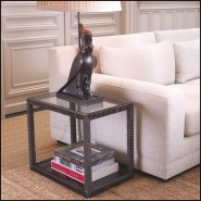 24 - Bethesda - Side Table Bethesda Smoked glass   - Pacific Compagnie.