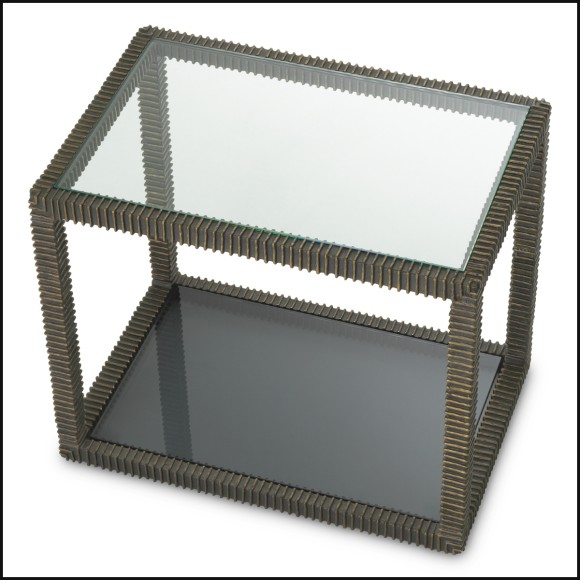 24 - Bethesda - Side Table Bethesda Smoked glass   - Pacific Compagnie.