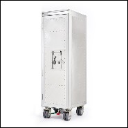 Chariot 159 - Chrome Rivet - Meuble bar luxe chrome - Pacific Compagnie.