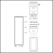 Chariot 159 - Chrome Rivet - Meuble bar chrome - Pacific Compagnie.