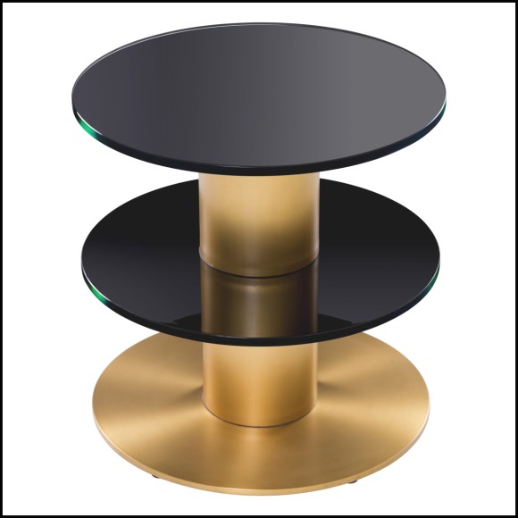Table d’appoint 24 - Dorado | Black glass Dorado table - Pacific Compagnie.