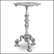 24 - Verney - Table appoint Eichholtz argent - Pacific Compagnie.