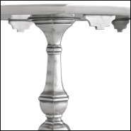 24 - Verney - Table appoint métal argenté - Pacific Compagnie.