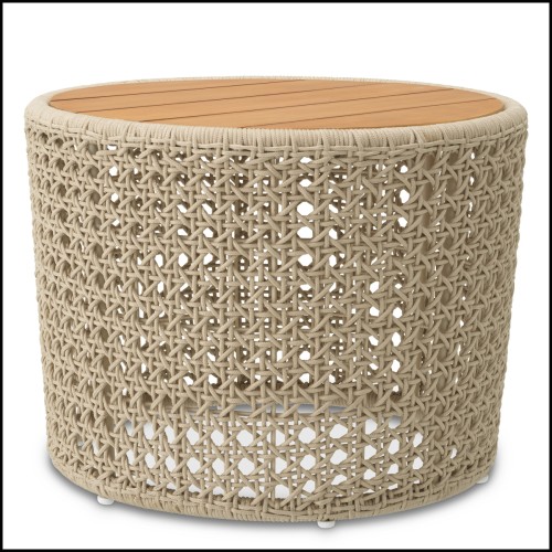 Table d'appoint d'extérieur 24 - Trinity - Natural Teak Side Table - Pacific Compagnie.