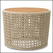 Table d'appoint d'extérieur 24 - Trinity - Natural Teak Side Table - Pacific Compagnie.