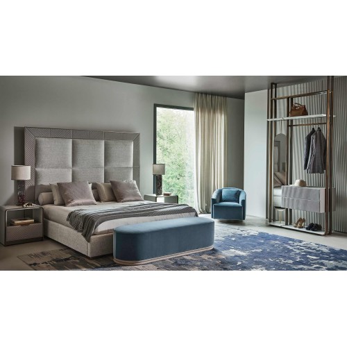 Lit 150 - Aura | Bed Dame - Leather headboard - Pacific Compagnie.
