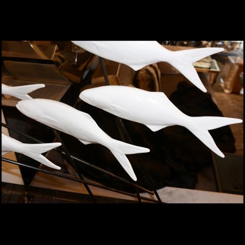 Sculpture PC - Fishes Ceramic - Sculpture murale poissons - Pacific Compagnie.