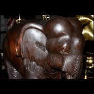 Sculpture elephant in hand-carved noble wood 38-Elephant Wood