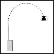Lampadair 78-Arco, marbre et inox