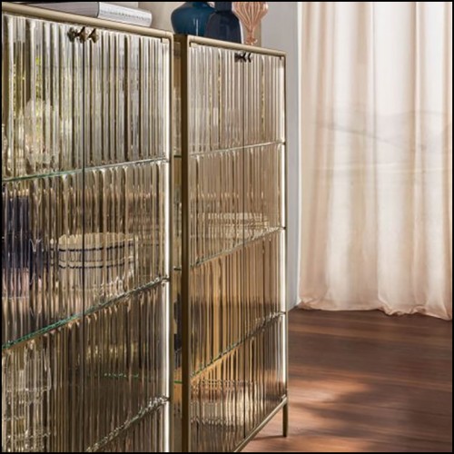 146 - ECLV101 - FIAM Champagne Shelving Unit - Pacific Compagnie.