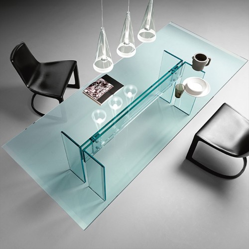 146 - LLT200 - Transparent glass table - Pacific Compagnie.
