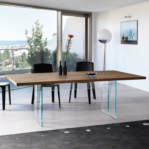 146 - LLTW200 - Table repas noyer - Pacific Compagnie.