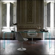 146 - 01 - Curved glass dining table - Pacific Compagnie.