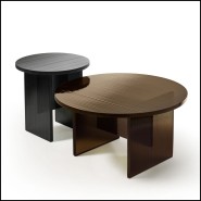 146 - GLI50 - Smoked Glass Side Table - Pacific Compagnie.