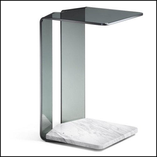 146 - YOR52 - Table d'appoint verre - Pacific Compagnie.