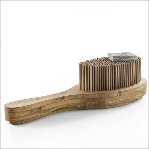 Bancs44 - AUDREY - Light brown bench seat - Pacific Compagnie.