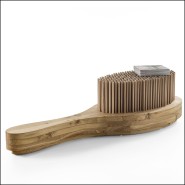 Bancs44 - AUDREY - Light brown bench seat - Pacific Compagnie.