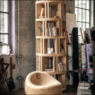 Bibliothèques46 - TORRELIGNEA - Round luxury bookshelf - Pacific Compagnie.