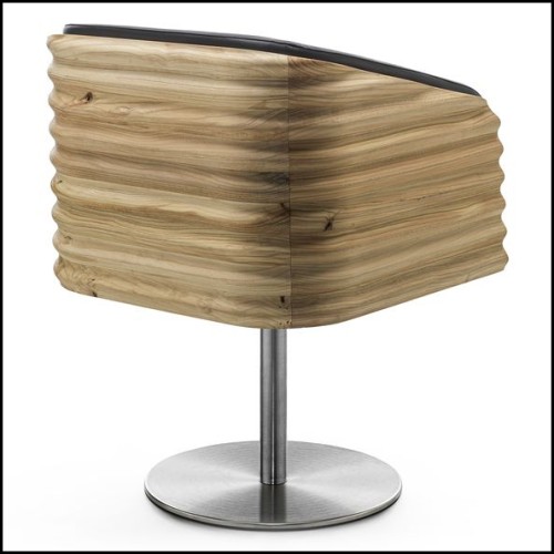 Fauteuils19 - KOMODA - Brown and Black Accent Chair - Pacific Compagnie.