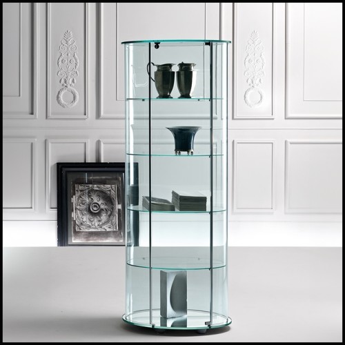 146 - 2140 | Fiam glass shelf unit - Pacific Compagnie.