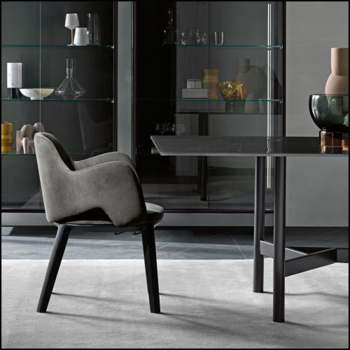 146 - NWS - FIAM chair, tobacco oak - Pacific Compagnie.