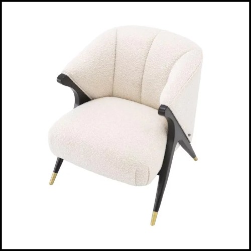 Fauteuil 24 - Pavone - "Fauteuil 24 Pavone - Front view - Pacific Compagnie."