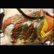 Cheval Cabré 01 - 313 - Exquisite, carved wooden horse, 19th-century fairground design - Pacific Compagnie.