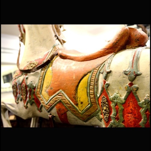 Cheval Cabré 01 - 313 - Vibrant, handcrafted wooden horse, opulent merry-go-round style - Pacific Compagnie.