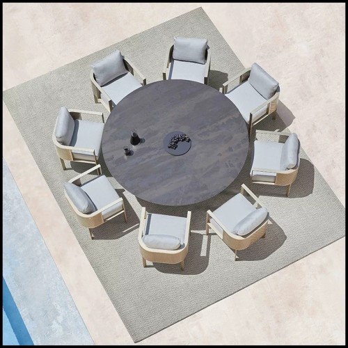 Table de Repas 149 - Solanas | Table de repas contemporaine pour jardin - Pacific Compagnie.