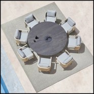 Table de Repas 149 - Solanas | Table de repas contemporaine pour jardin - Pacific Compagnie.