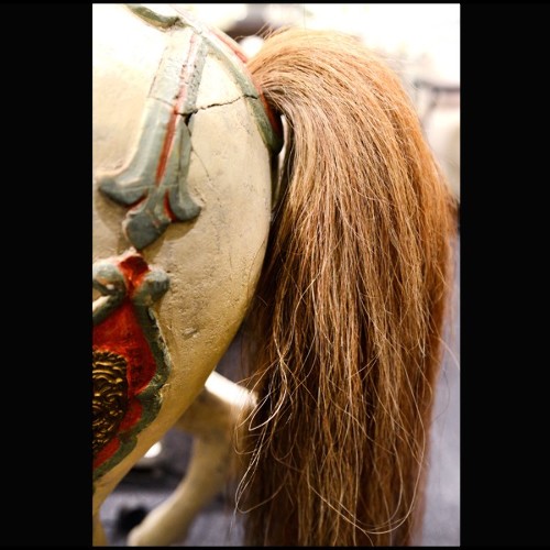 Cheval Cabré 01 - 313 - Intricately painted wooden prancing horse, fairground art treasure - Pacific Compagnie.