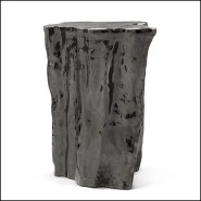 Table d'appoint 145 - Heaven Black - Decorative black ceramic side table with handmade touch 145-Heaven Black - Pacific Compagni