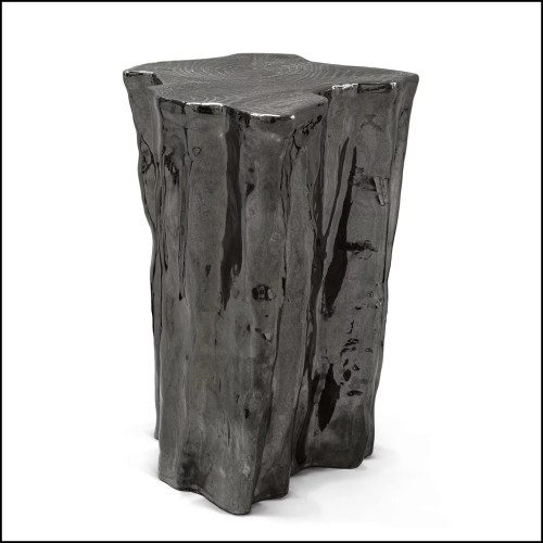 Table d'appoint 145 - Heaven Black - Luxurious black ceramic side table for modern homes 145-Heaven Black - Pacific Compagnie.