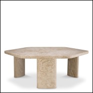 Table basse 24 - Zenitho - High-end coffee table with unique travertin design - Pacific Compagnie.