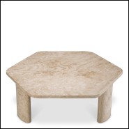 Table basse 24 - Zenitho - Luxurious travertin coffee table - Pacific Compagnie.