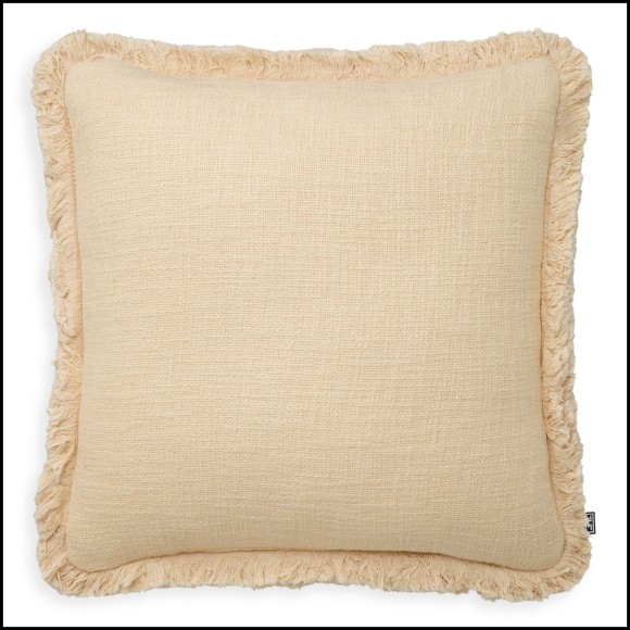 Coussin 24 - Brogan carré - High-end cotton pillow in white with unique brogan style - Pacific Compagnie.
