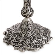 Bougeoir 24 - Thomson - Exclusive luxury candle holder in antique silver - Pacific Compagnie.