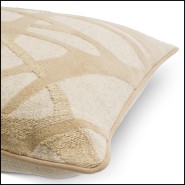 Coussin 24 - Saphira - Coussin de design en tissu orange et beige pour intérieur de maison - Pacific Compagnie.