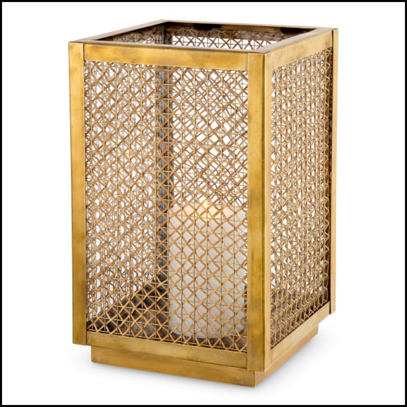 Photophore 24 - Cairo - Luxe lamp with vintage brass finish - Pacific Compagnie.