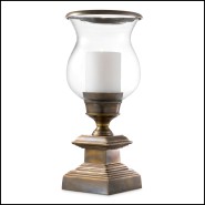 Photophore 24 - Datcha - Exclusive verre and acier inoxydable construction with sophisticated laiton vintage color - Pacific Com