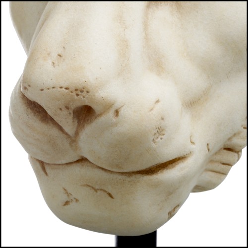 Objet décoratif 24 - Lion - Handcrafted lion decorative piece with unique texture - Pacific Compagnie.